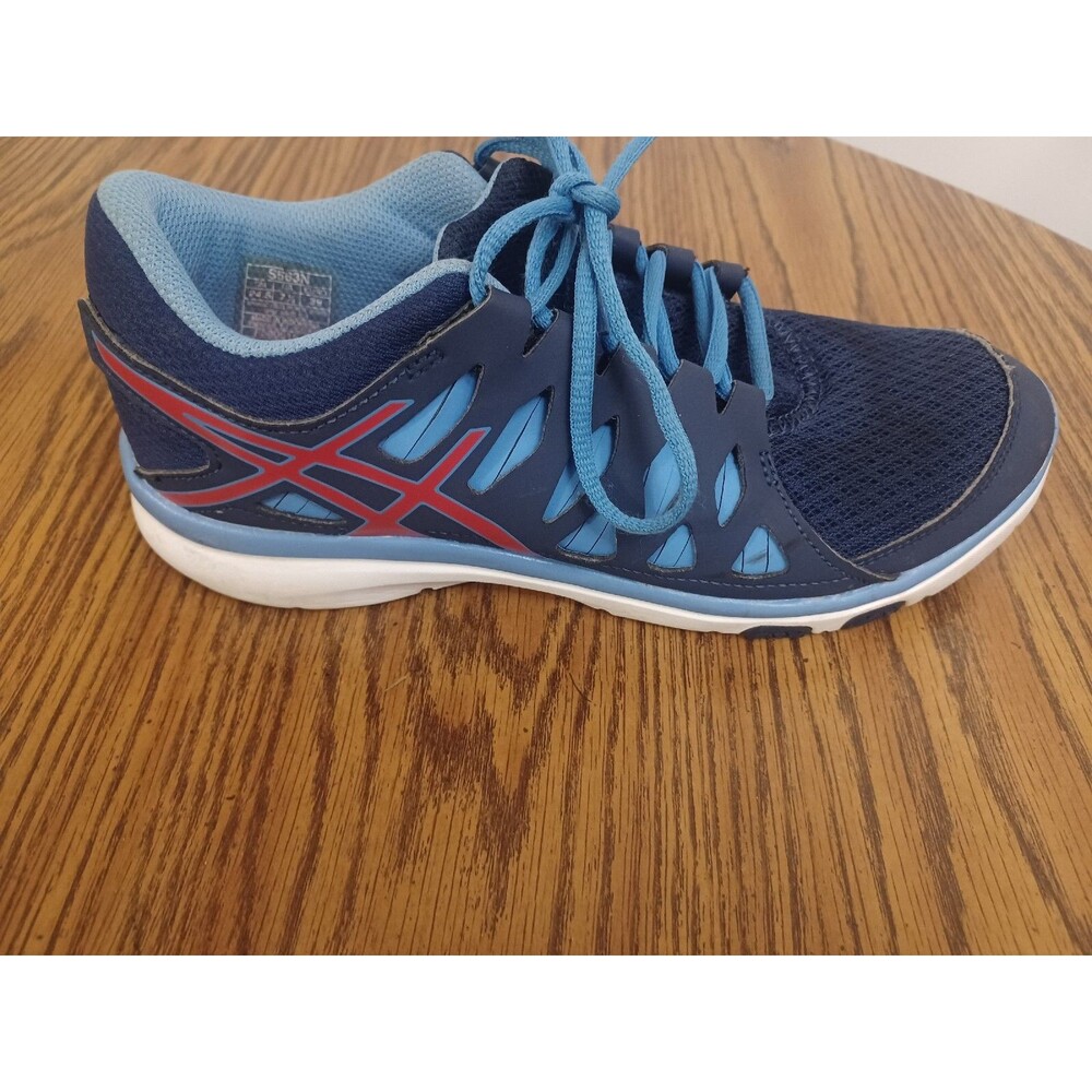 Asics Gel-Fit Tempo Lace Up Athletic Shoe Womens Size 7.5 S563N Blue White Pink - Picture 7 of 11